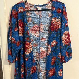 Lularoe Floral Duster Vest